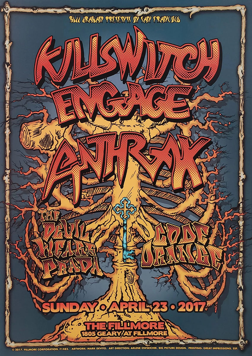 Killswitch Engage and Anthrax Concert Poster Canvas Print & Poster - AI PRINT LAB